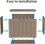 TARKARI 45 Gallon Lockable Resin Deck Box, Waterproof & UV-Resistant Outdoor - Image 8