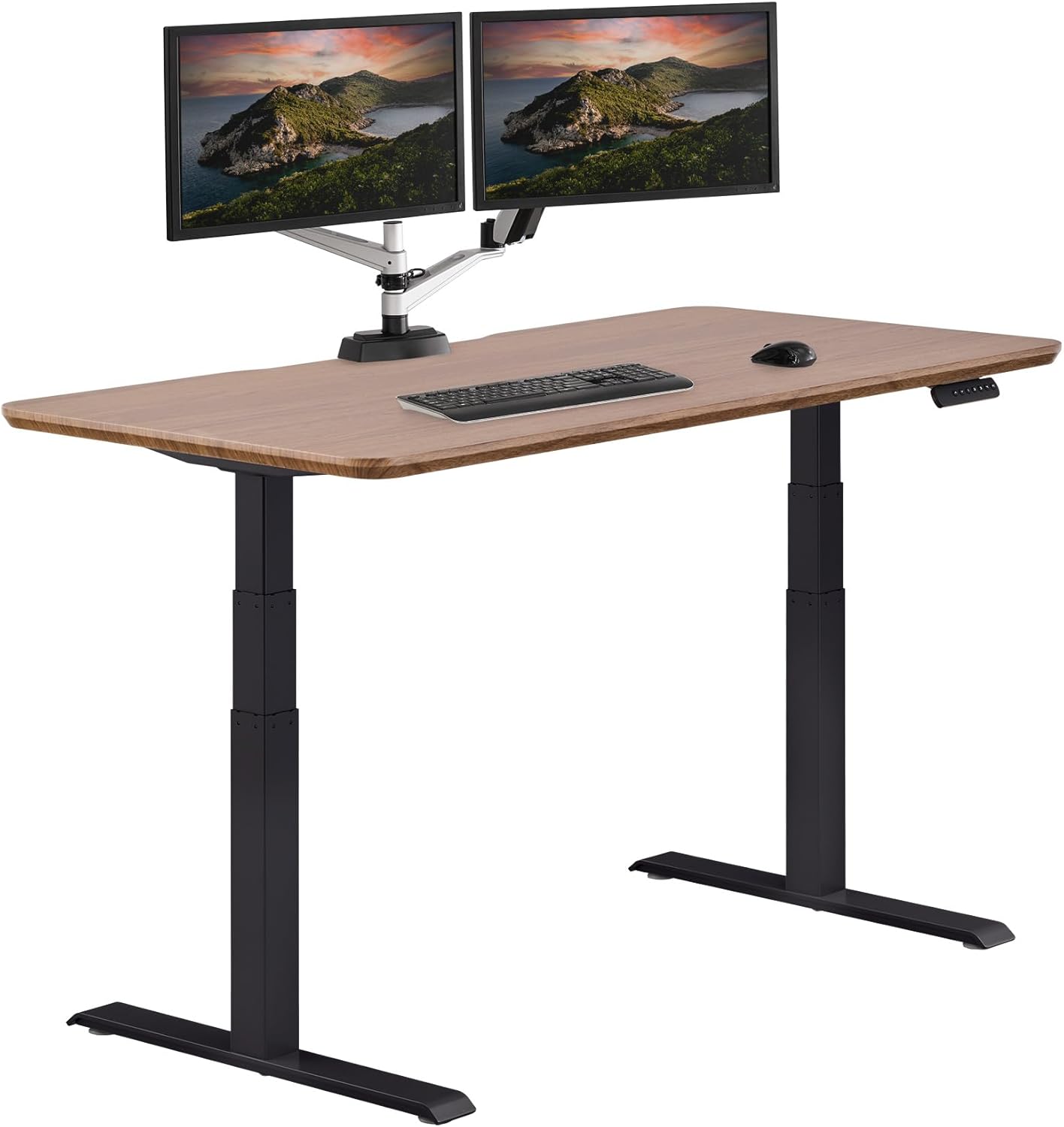 Vari Classic Electric Standing Desk – 60x30 – Walnut/Black
