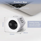 GuDoQi Rotating Pomodoro Timer 1 5 10 30 60 Min Preset, Hexagon ADHD Flip - Image 2