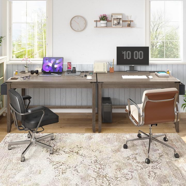 EnHomee 40" Writing Desk with Storage Bag & Power Outlet for Small S...
