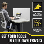 OBEX Frosted Acrylic Desk Mounted Privacy Panel - Image 5