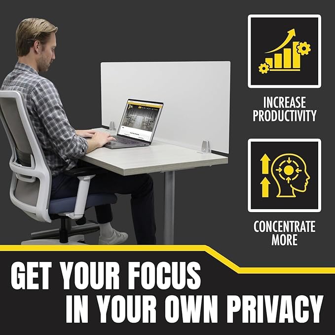 OBEX Frosted Acrylic Desk Mounted Privacy Panel - Image 5