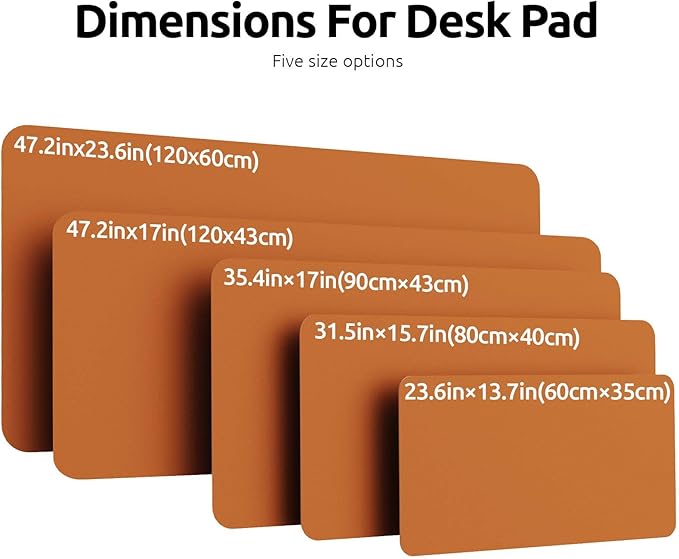 YSAGi Leather Desk Protector, Office Mat, Large Mouse Mat, Non-Slip PU Leather - Image 4