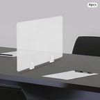 4 Pcs Desk Divider Privacy Panel, 23.6”L X15.8”W Frosted Acrylic Desk Privacy - Image 6