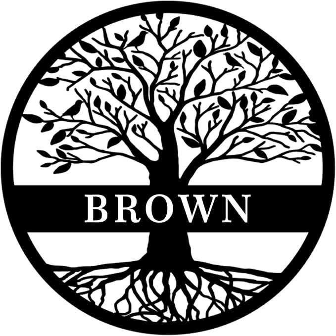 Custom Name Elaborate Tree of Life Metal Sign Personalized Tree of Life Metal by HYTSIGN