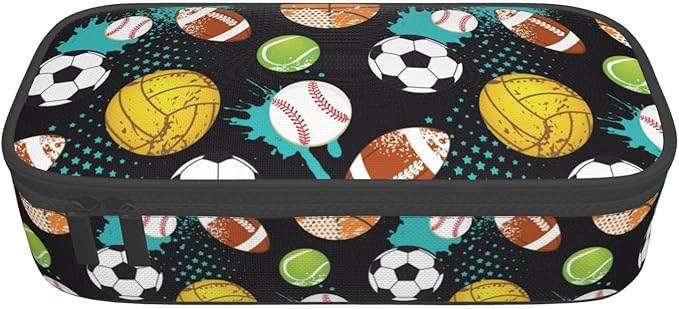 Sport Cool Ball Pattern Pencil Case Big Capacity Storage Pencil Pouch - Image 9