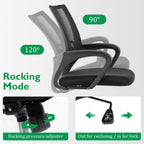 PayLessHere | 32" Office Desk with Ergonomic Office Chair | Black & Black | with Height Adjustable and Reclining Chair | Sturdy Computer Desk with Thick Desktop and Adjustable Legs | For Home, Office