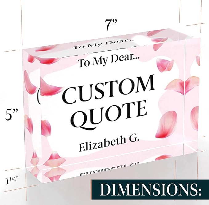 Personalized Gifts, Custom Quote Block Letter Board, Crystal-Clear Acrylic - Image 8