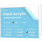 CALPALMY 18x24 Inch Clear Acrylic Sheet by CalPalmy