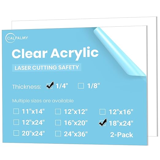 CALPALMY 18x24 Inch Clear Acrylic Sheet by CalPalmy
