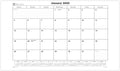 Dacasso Monthly Calendar Refill, 28.75" x 16.75", White (S2004 / S2004-O)
