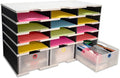 Desktop Organizer 12 Letter Tray Sorter Plus Riser Storage Base & 3 Storage by UltimateOffice
