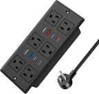 Recessed Power Strip, 30W PD USB-C & USB-A Fast Charging, Drawer Outlet Plug in by HEZI
