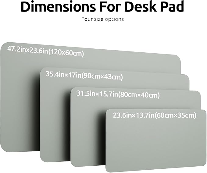YSAGi Leather Desk Protector, Office Mat, Large Mouse Mat, Non-Slip PU Leather - Image 8