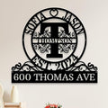 Custom Metal Signs | Personalized Monogram Name Sign | Outdoor Wall Art by AVAGift