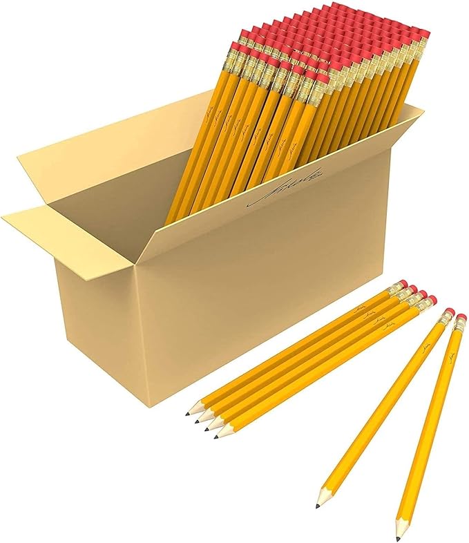 Nikola Works Bulk 650 Pack Premium Pre-Sharpened #2 HB Pencils USA Standard by Nikola+Works