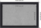 Amanti Art Black Framed Magnetic Board 24x36 Large Vision Board - Image 2