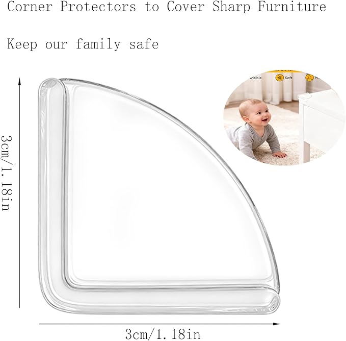 EBUKTUK 8pcs, Table Corner Protector, Corner Protector to Cover Sharp Furniture - Image 2