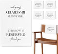 ChissNook Reserved Seating Chair Signs, This Row Is Reserved Pew Cloths Seating by Unknown