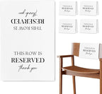 ChissNook Reserved Seating Chair Signs, This Row Is Reserved Pew Cloths Seating by Unknown