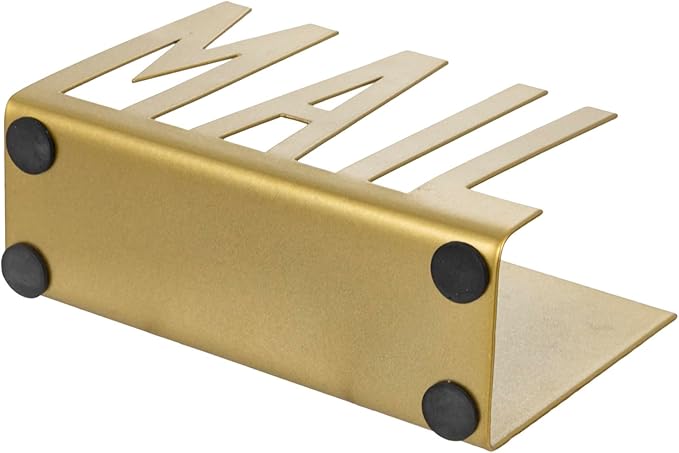 MyGift Mail Holder Organizer Countertop Modern Golden Metal - Image 7