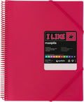 Grafoplás 39826254 – 60 Transparent Spiral Covers, Pink Fuchsia, A4, Opaque Rigid Polypropylene Caps, Maxiplas Like