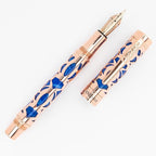 Conklin Endura Deco Crest Fountain Pen in Blue, Medium Nib, Premium Writing - Image 4