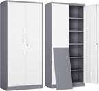 yizosh metal garage storage cabinet with 2 doors, main product view