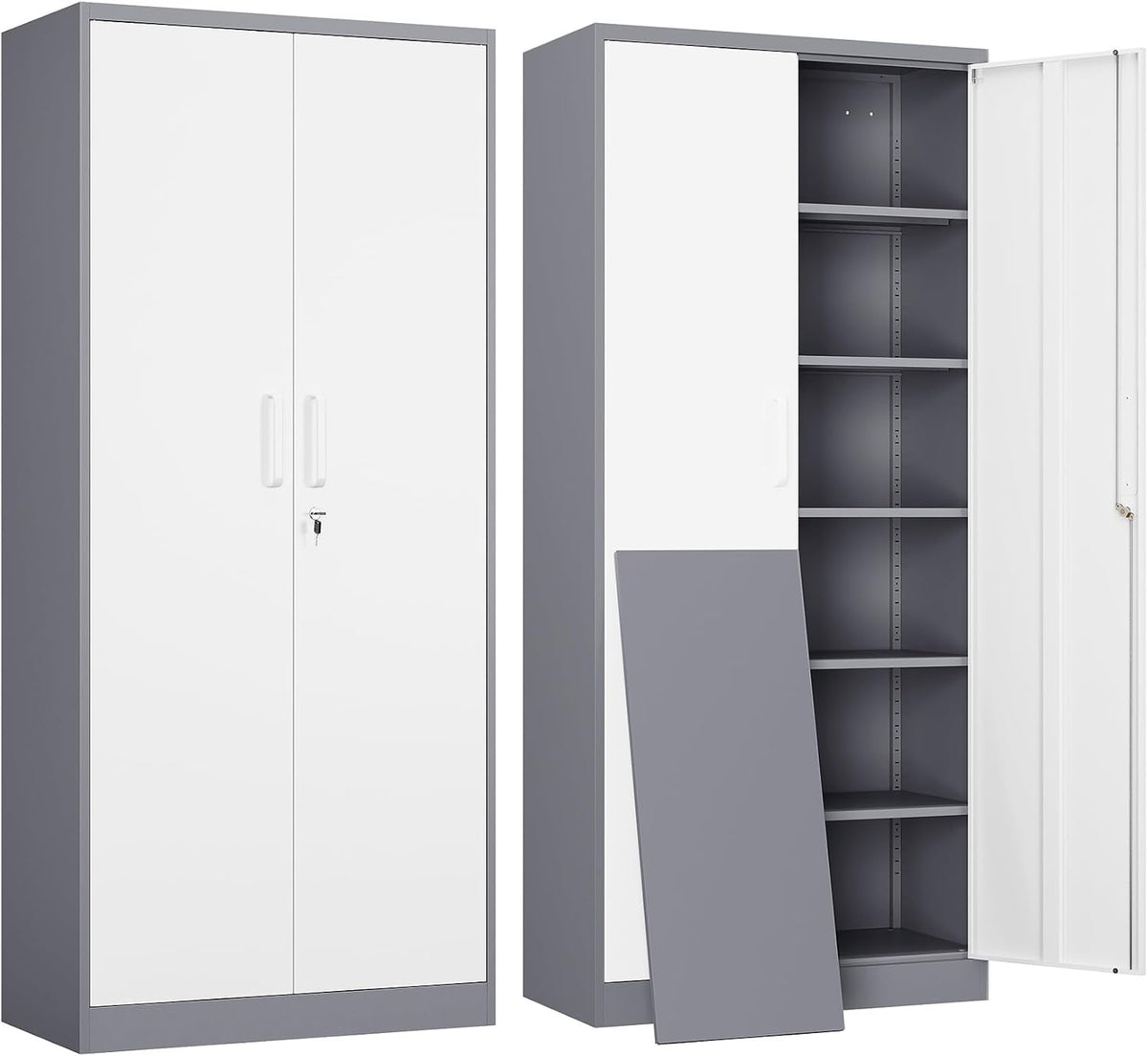 yizosh metal garage storage cabinet with 2 doors, main product view