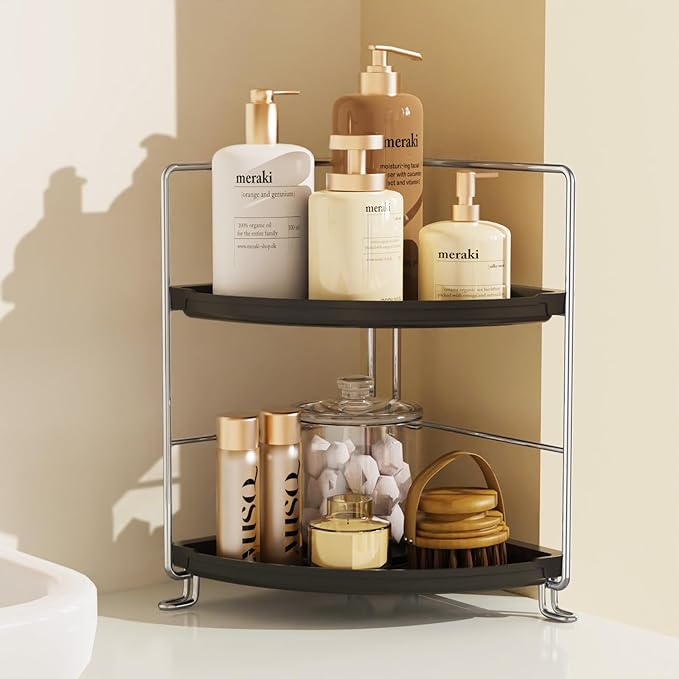 JANUS LiANG 2-Tier Bathroom Organizer Countertop Corner - Image 5