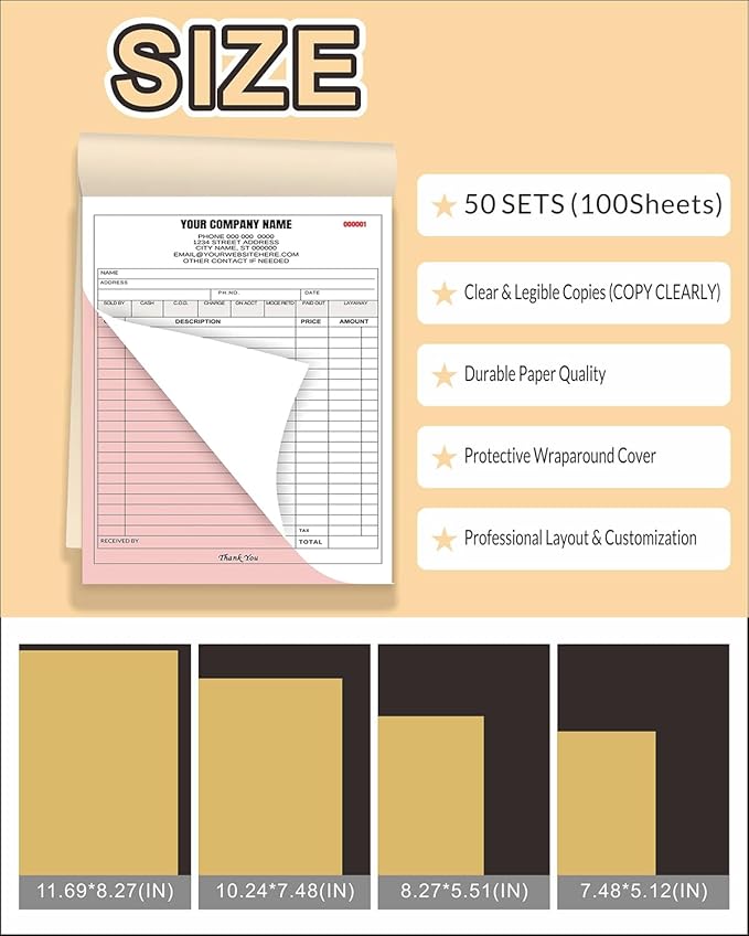Custom Carbonless Invoice Book - Image 5