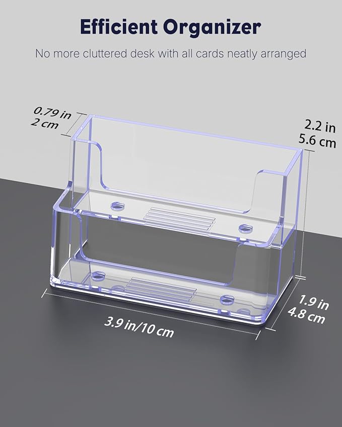 Uniclife 2 Pack Acrylic Business Card Holder - Image 2