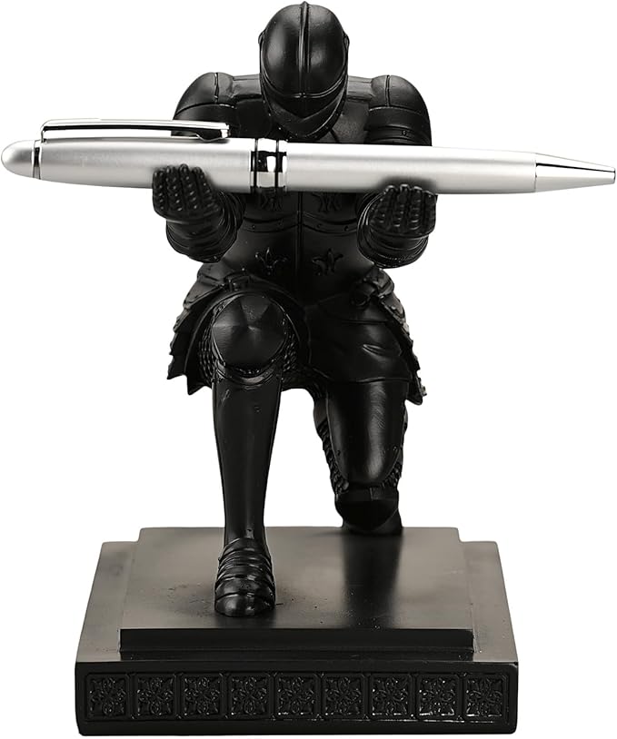 Amoysanli Knight Pen Holder Desk Organizers and Accessories Desk Decor Resin - Image 3