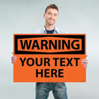 Custom OSHA Style Warning Sign 24" x 36" Aluminum Sign, Customizable "Your Text - Image 2