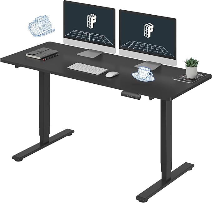FLEXISPOT E6 3-Stage Dual Motor 60 x 24 Electric Standing Desk Sit Stand Up Desk by FlexiSpot