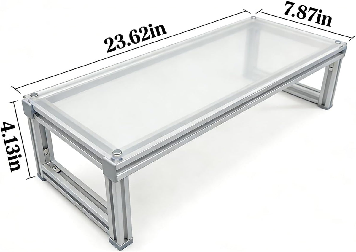Monitor Stand Riser Acrylic Aluminum, Heavy Duty Ergonomic Screen Stand with ...