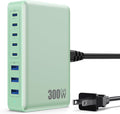 USB C Charger 300W USB C Charger Block, 8-Ports GaN IV Fast Charging Station Hub by GKUTW
