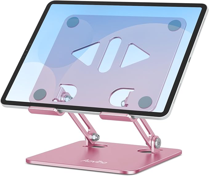 Aoviho Tablet Stand Holder for Desk, Adjustable Desktop Tablet Holder, Foldable - Image 8