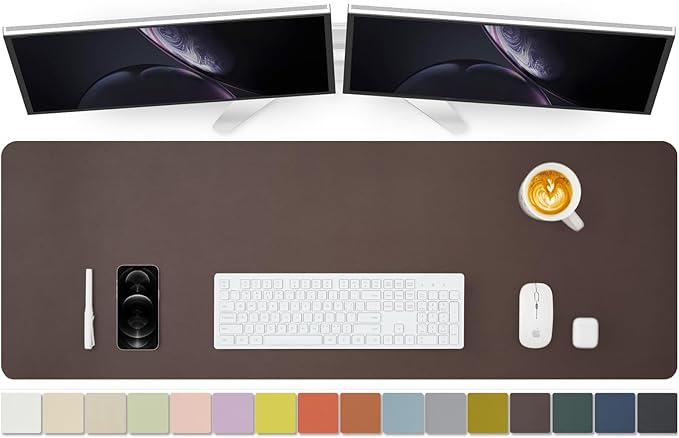 Large Desk Mat - 47.2"x 17" Non-Slip PU Desk Pad by HOMIEAZICOZI