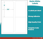 Premium Label Supply White Sticker Mailing/Shipping Labels – 3.5" x 5" – - Image 4