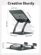 tounee Tablet Holder Stand, Dual Rod Adjustable Aluminum Desktop Stand - Image 6