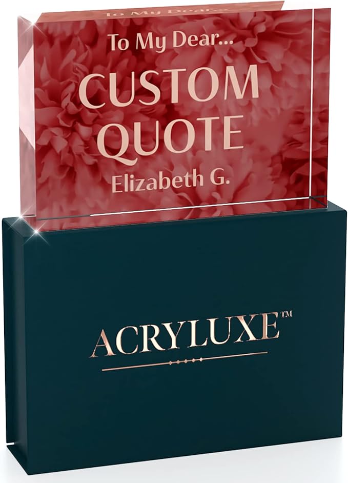 Personalized Gifts, Custom Quote Block Letter Board, Crystal-Clear Acrylic by MySignCenter