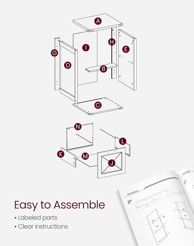 VASAGLE File Cabinet, Filing Cabinet - Image 4