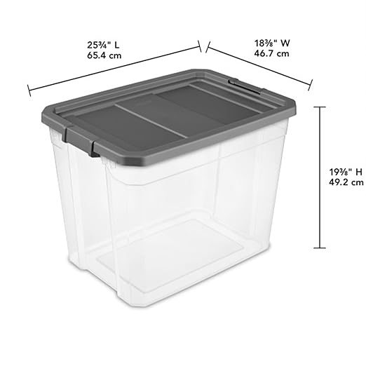 Sterilite 12-Pack Modular Stacker Box, Durable Clear Plastic Storage Bins - Image 2