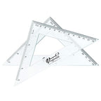 Virginia's Store 5 inch/13cm 90 Set-Squares Pack of 24, Crystal Clear - Image 5