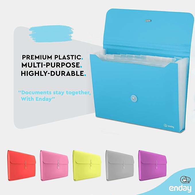 Accordion File Organizer 13 Pocket Expanding File Folder - Image 4