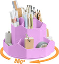 Pencil Pen Holder for Desk, 9 Slots 360 Degree Rotating Desk Organizers by Cayxenful