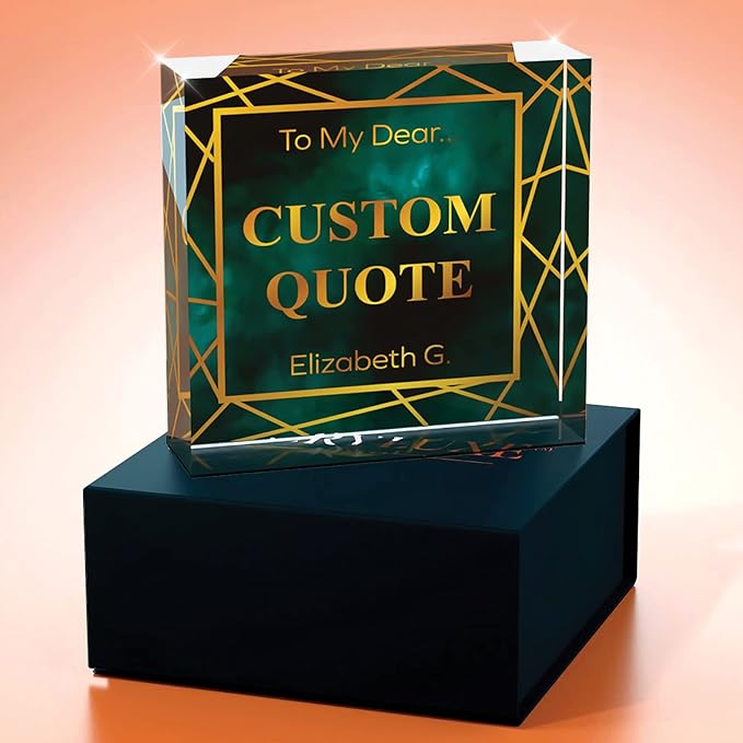 Personalized Gifts, Custom Quote Block Letter Board, Crystal-Clear Acrylic - Image 3
