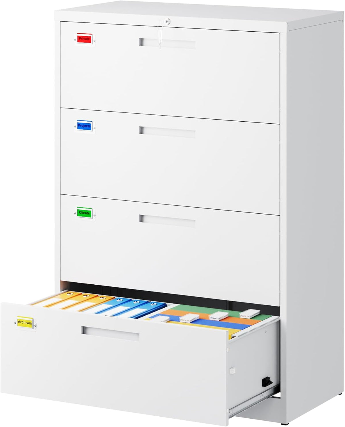 PEUKC 4 Drawer File Cabinet, Lateral Filing Cabinets