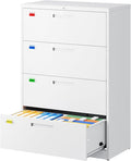 PEUKC 4 Drawer File Cabinet, Lateral Filing Cabinets by PEUKC
